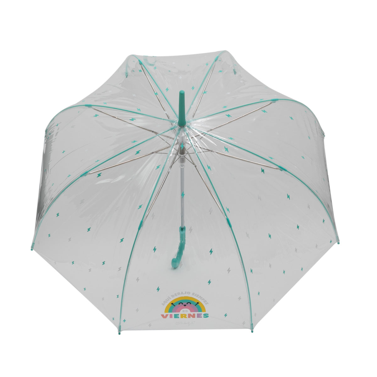 Guarda-chuva grande  transparente - Aquí debajo siempre es viernes