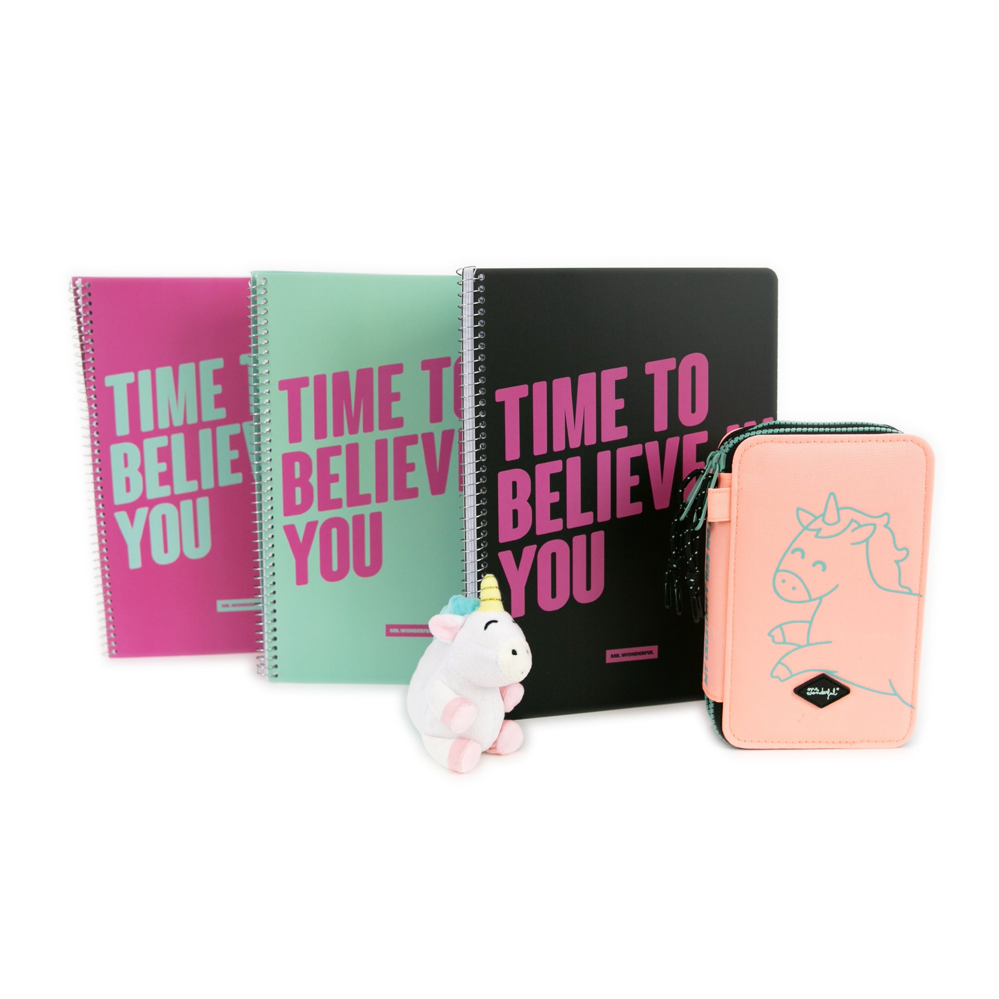 Pack Unicornio Libreta + Estuche + Llavero