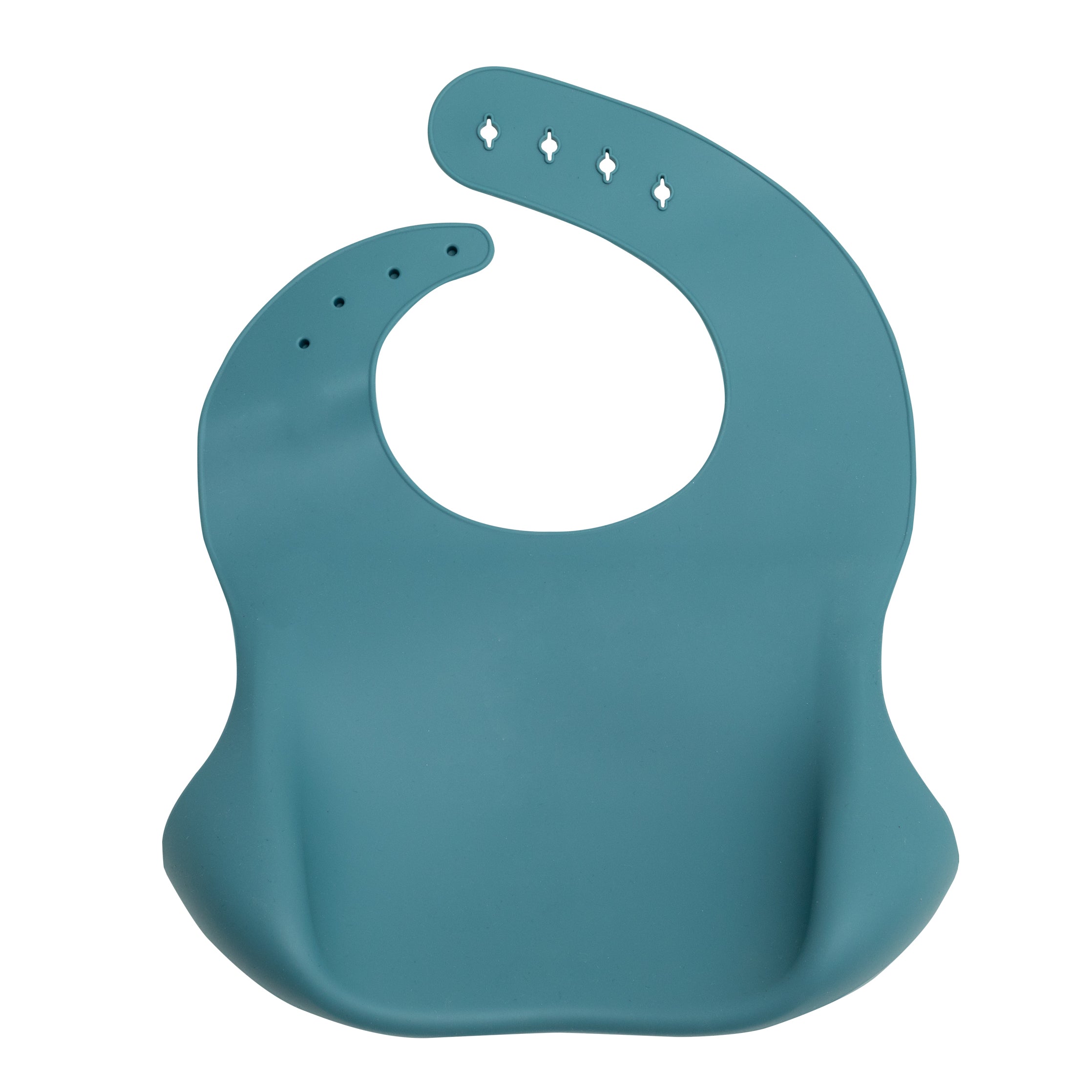 Babero ajustable de silicona azul bebé Mr. Wonderful con mensaje