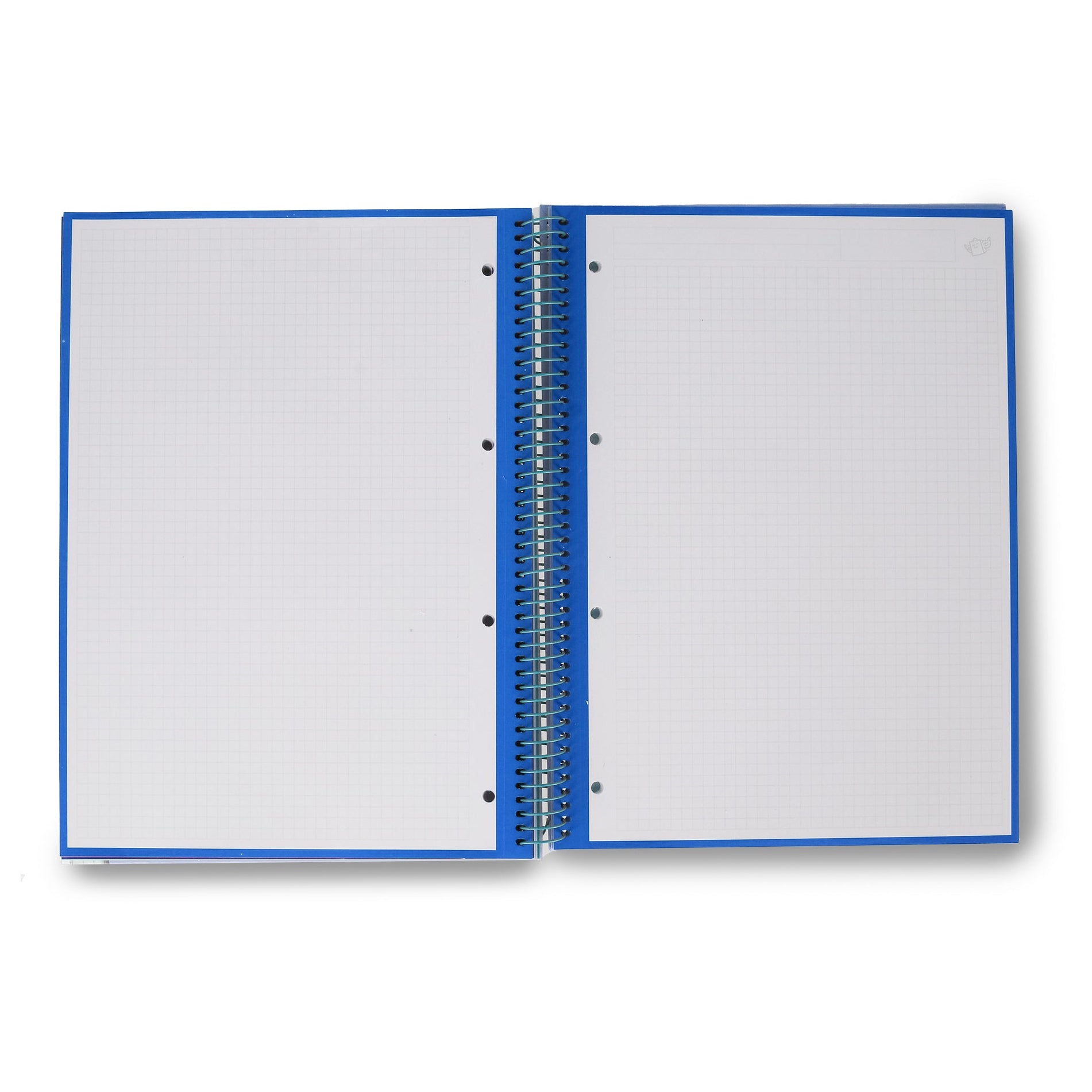Libreta A4 Mr. Wonderful básica azul 120 hojas para la vuelta al cole - Cuadriculada y microperforada