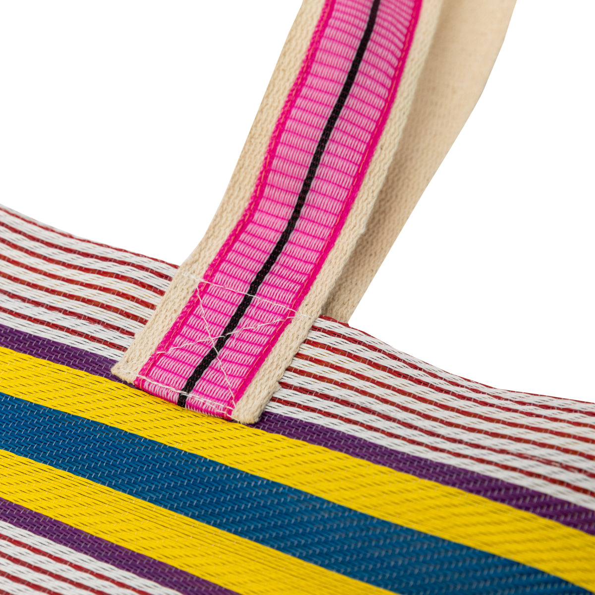 Stripe pattern bag - Blue, green and orange