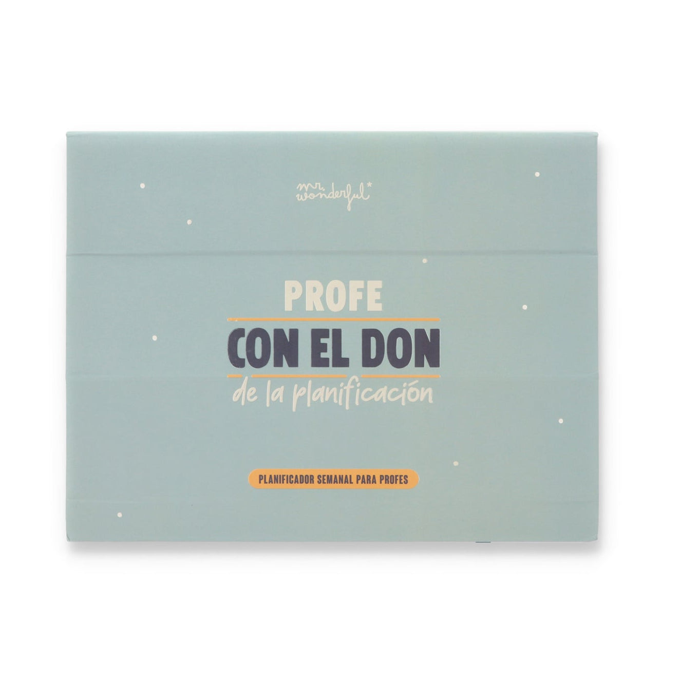 Planificador semanal de sobremesa con imanes para profe Mr. Wonderful - Profe con el don de la planificación