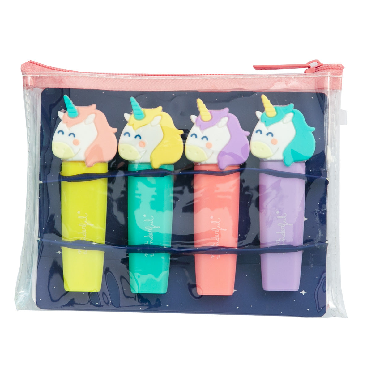 Trousse à crayons avec jeu de pinces à personnages + règle - Make it happen