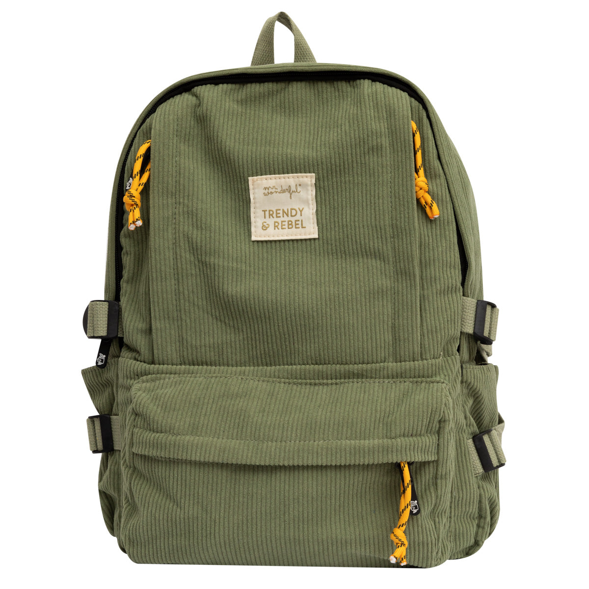 Sac à dos en velours côtelé vert - Tendance et rebelle