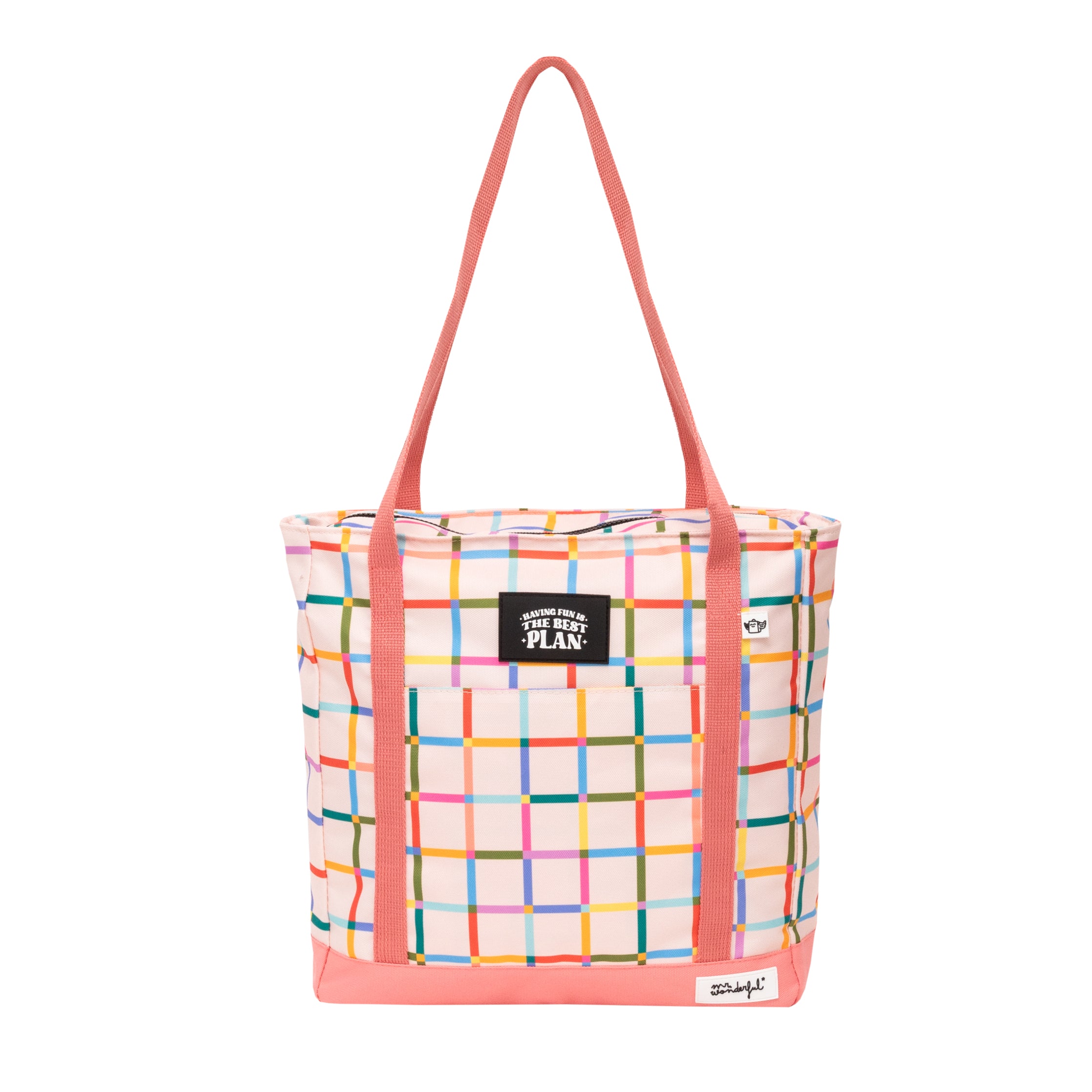 Bolsa de tela tote bag Mr. Wonderful con mensaje - Having fun is the best plan