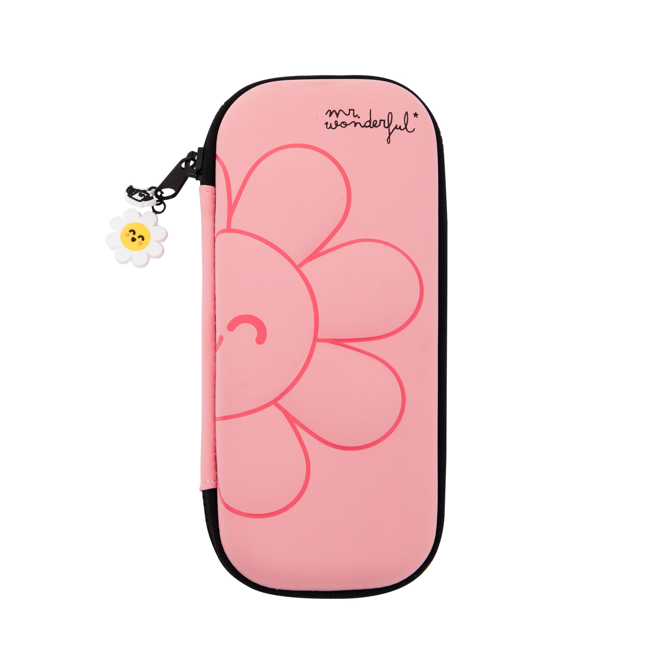 Estuche rosa con margarita Mr. Wonderful