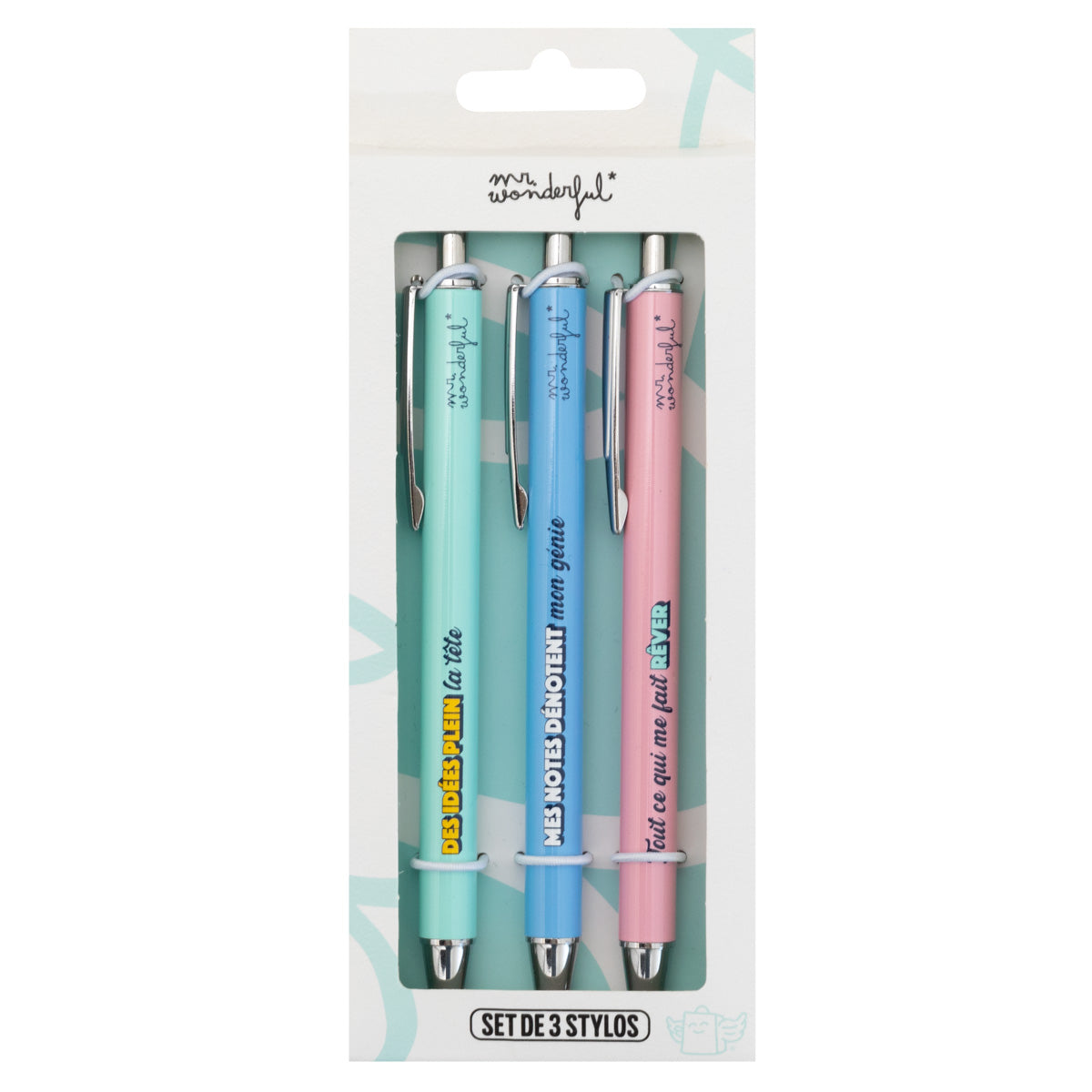 Lot de 3 stylos pour visière haut et réaliser ses rêves