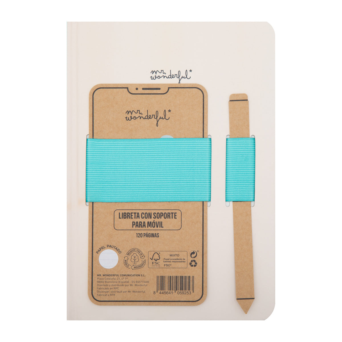 Libreta A5 con soporte para móvil - Ideas random