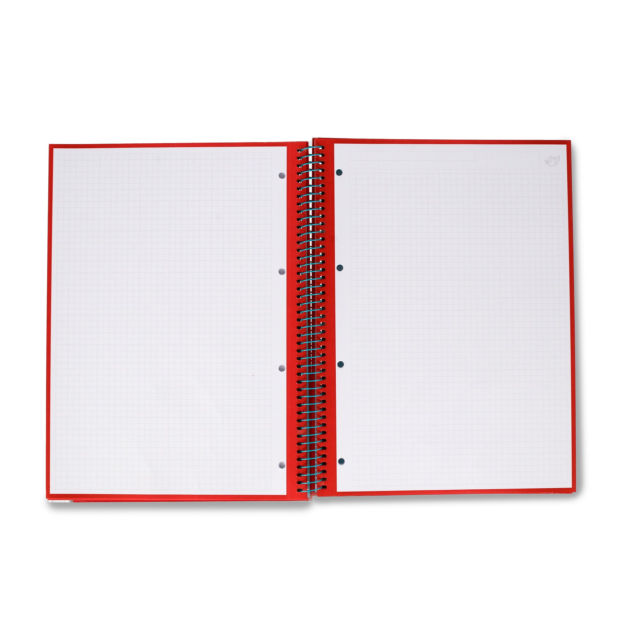 Libreta A4 Mr. Wonderful básica roja 80 hojas para la vuelta al cole - Cuadriculada y microperforada