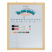 Planejador mensal de parede em quadro branco - Um ótimo mês pela frente.