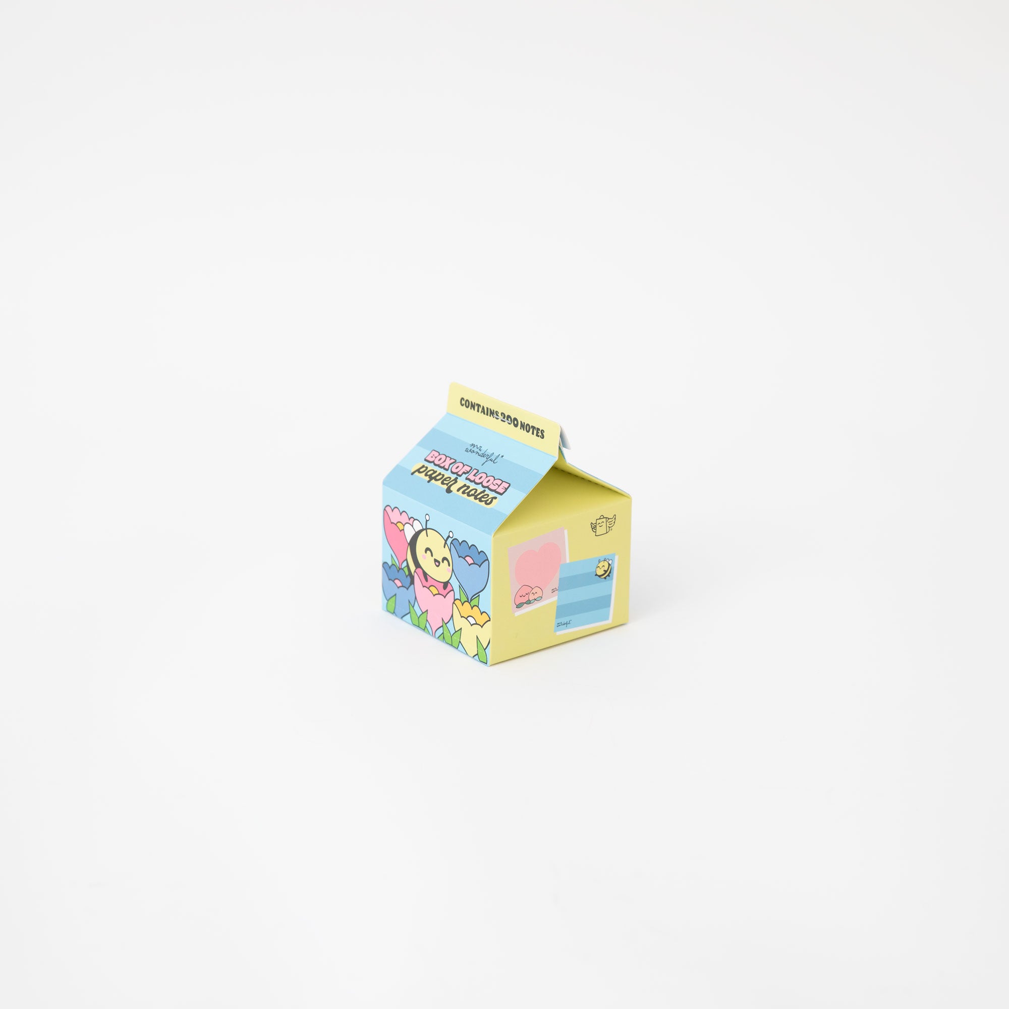 Cajita con notitas especiales y 4 diseños diferentes. Anécdotas y notas