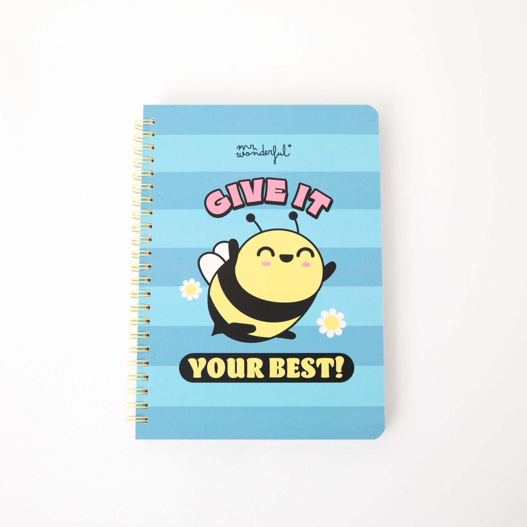 Libreta A5 para la vuelta al cole Abeja Mr. Wonderful - Give it your best!