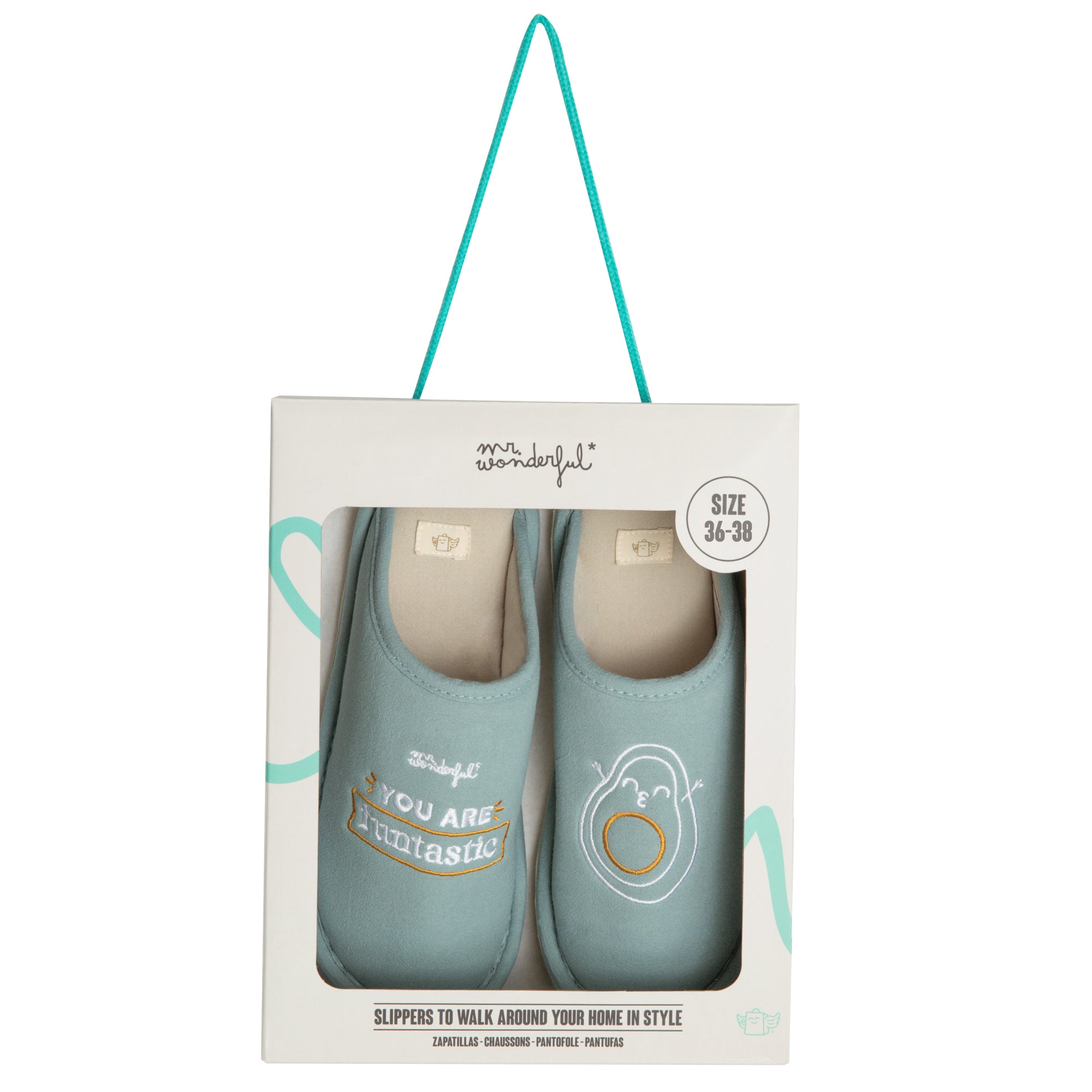 Slippers size 36-38 Avocado - You are funtastic.