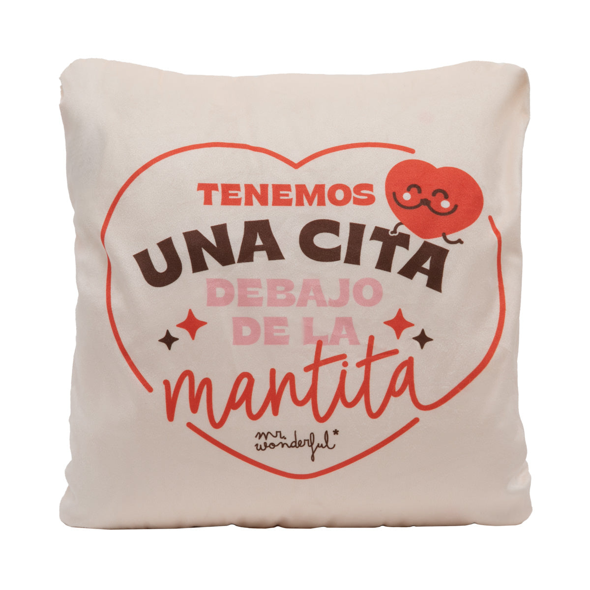 Manta + funda de cojín - Tenemos una cita debajo de esta mantita