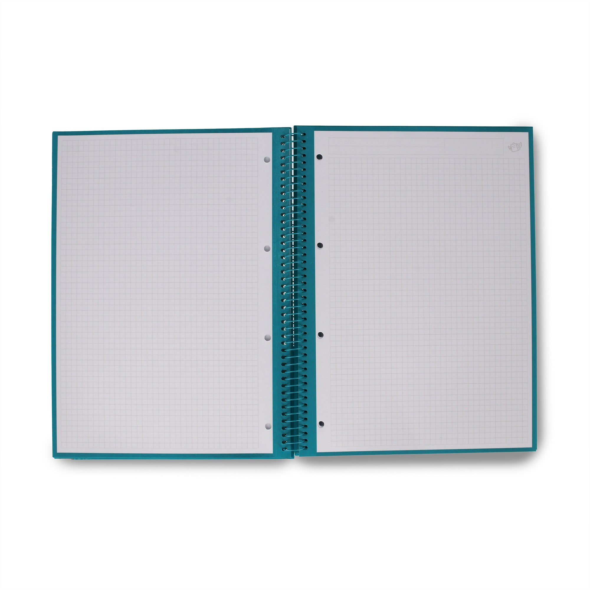 Libreta A4 Mr. Wonderful básica turquesa 80 hojas para la vuelta al cole - Cuadriculada y microperforada