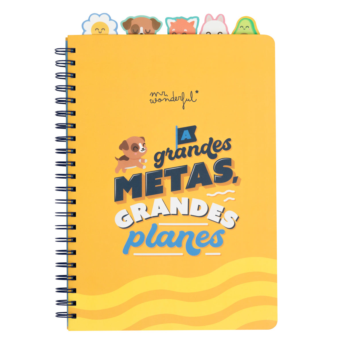 Libreta A4 con pestañas - A grandes metas, grandes planes.