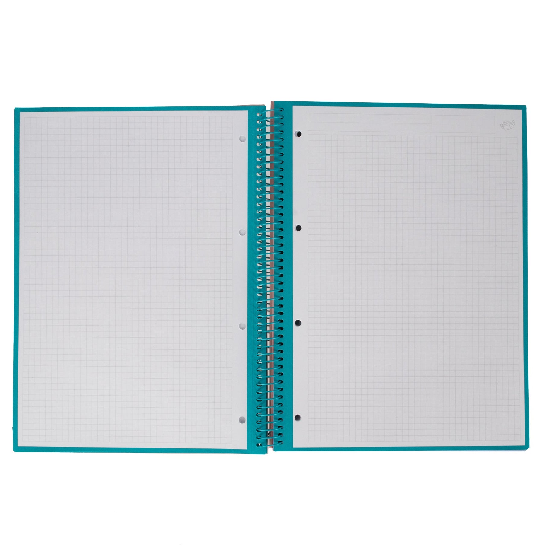 Libreta A4 Mr. Wonderful básica turquesa 120 hojas para la vuelta al cole - Cuadriculada y microperforada