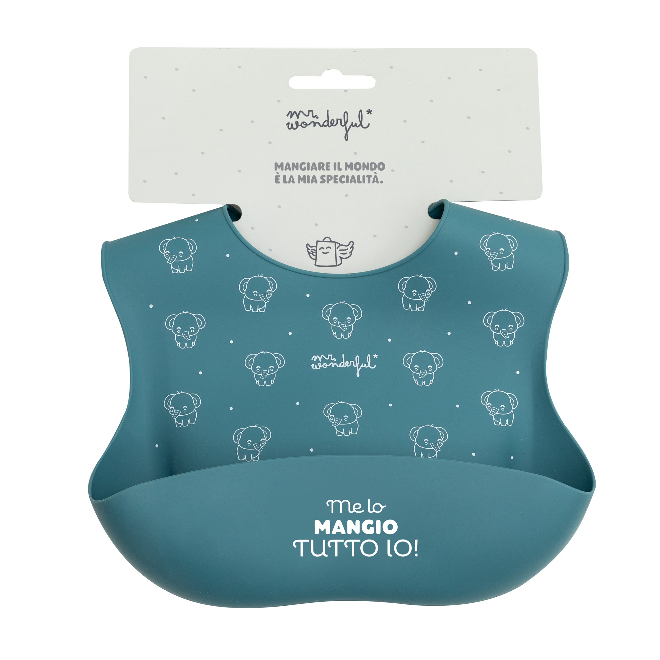 Bavaglino em silicone azul - Comprei agora mesmo!