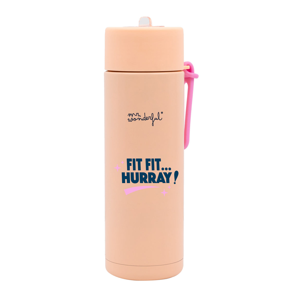 Botella térmica Mr. Wonderful para el gimnasio con mensaje - Fit fit... hurray!
