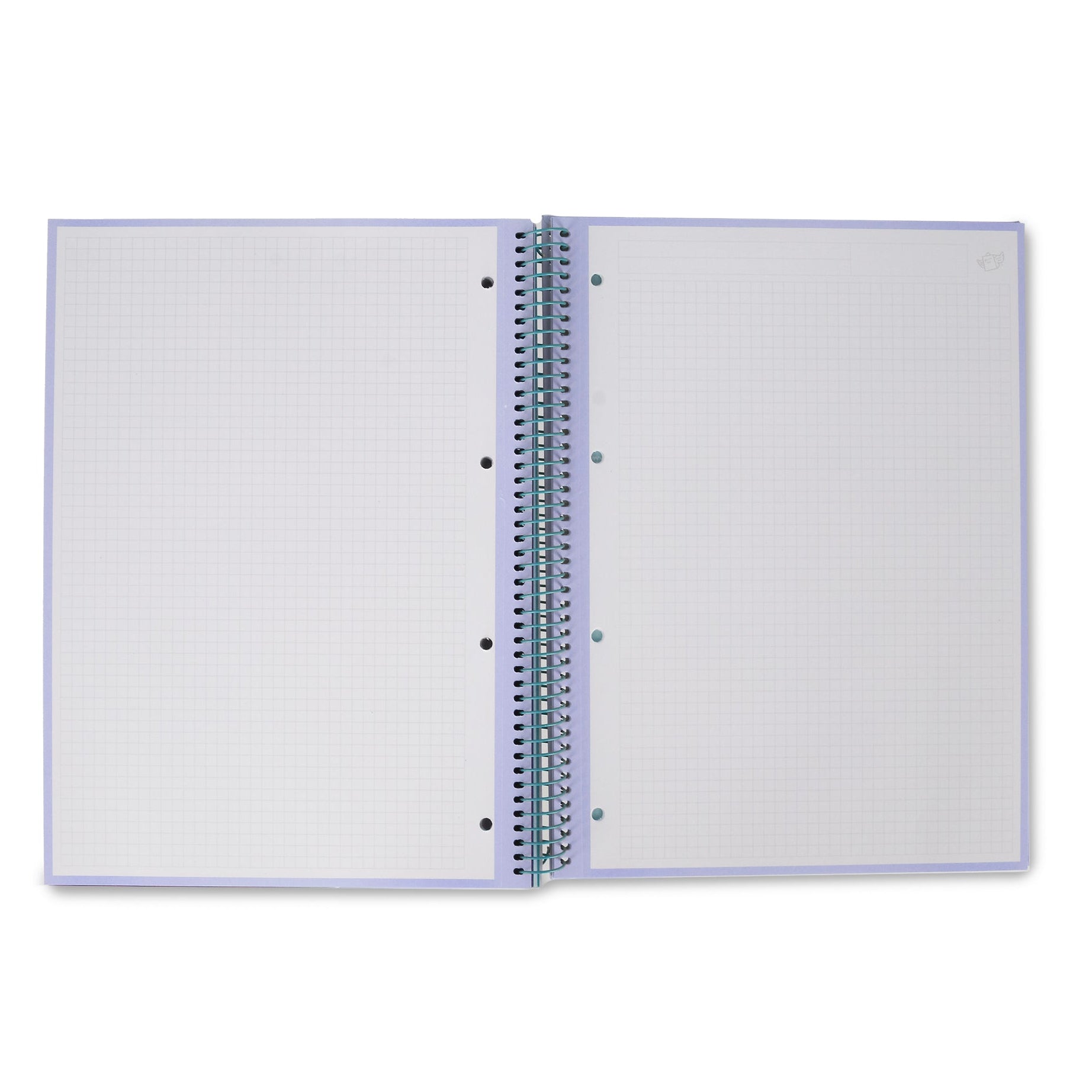 Libreta A4 Mr. Wonderful básica lila 120 hojas para la vuelta al cole - Cuadriculada y microperforada