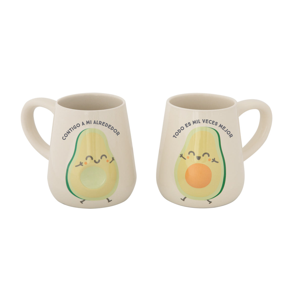 Set de 2 tazas aguacate - Contigo alrededor...