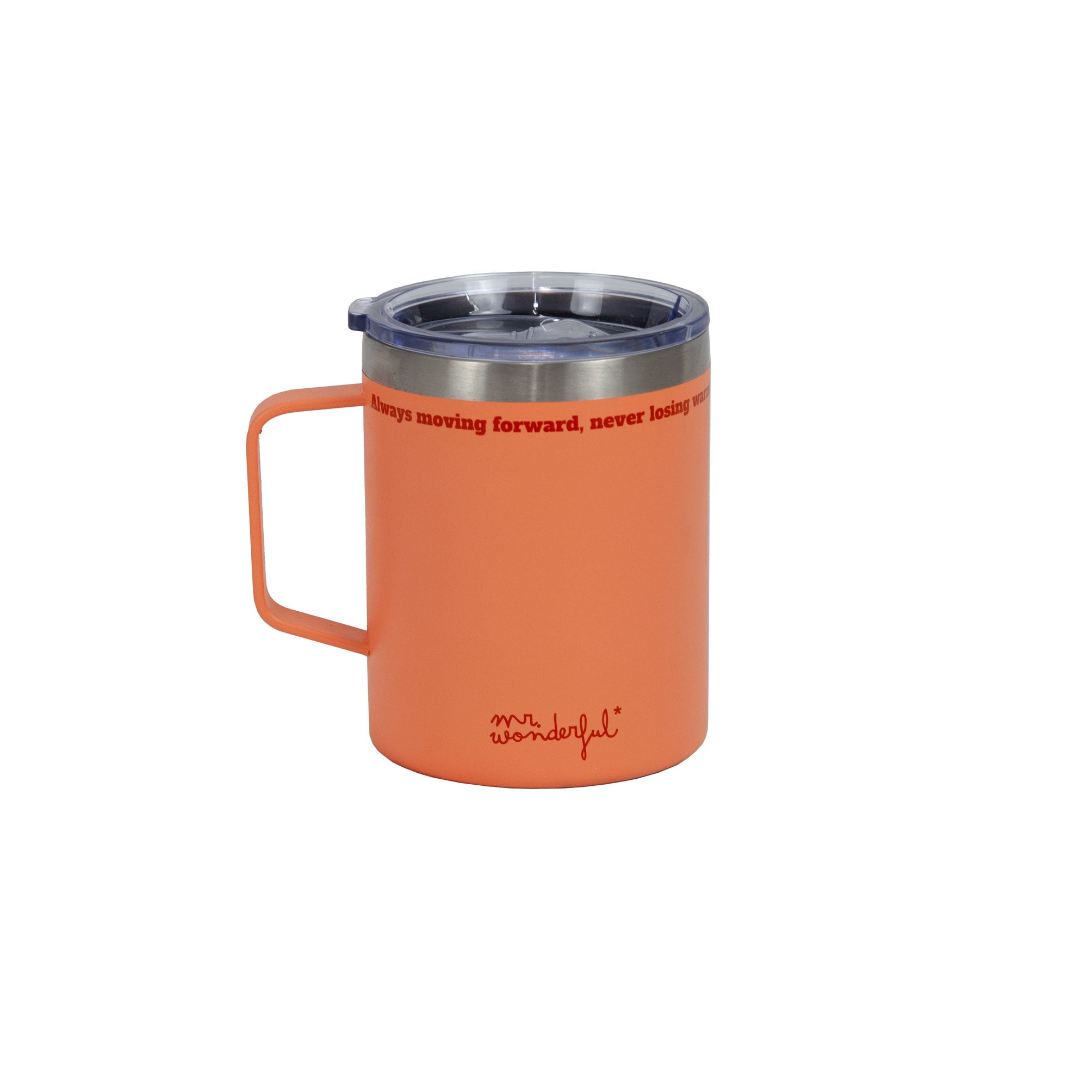 Taza térmica take away acero inoxidable salmón - Always moving forward, never losing warmth