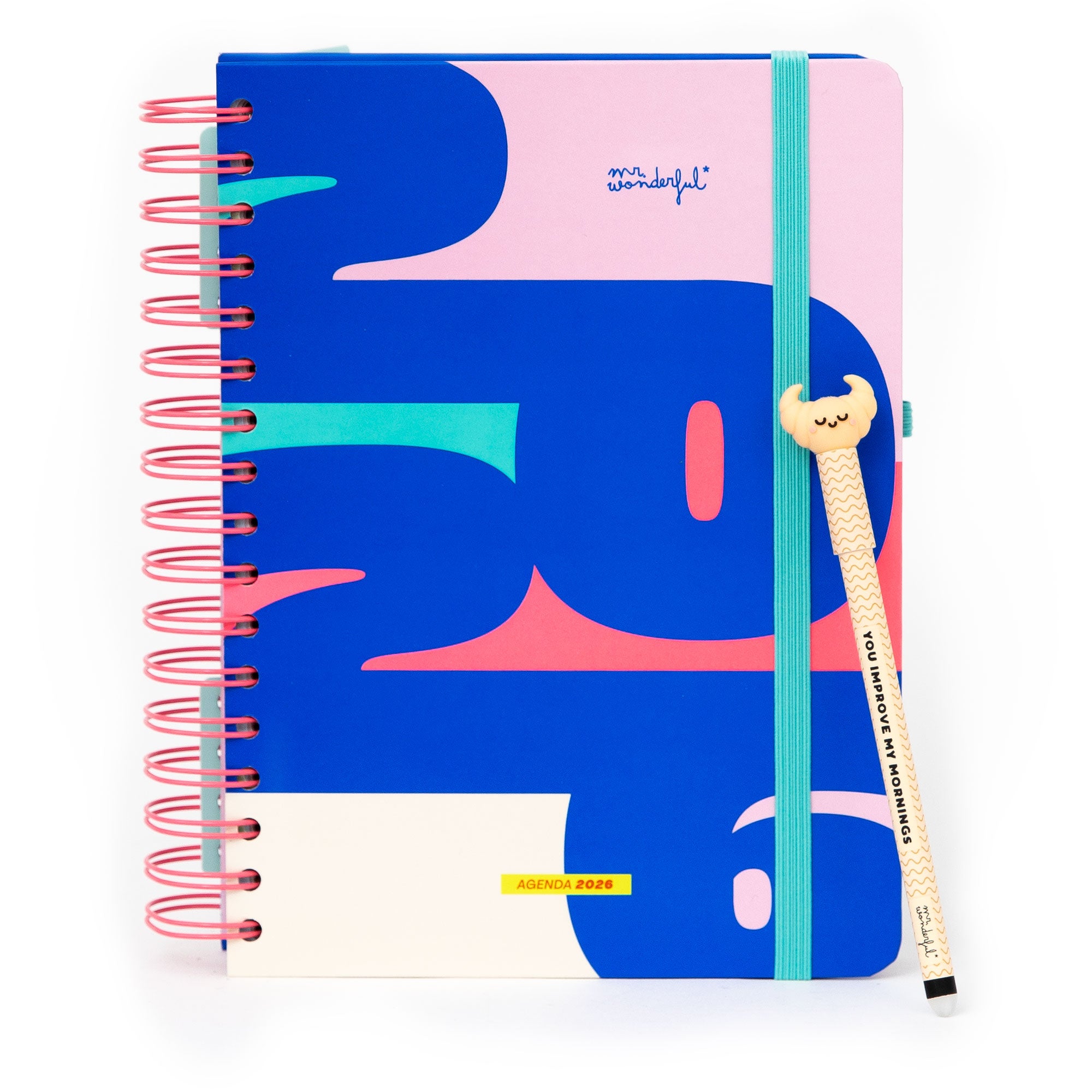 Agenda anual 2026 Mr. Wonderful con boli borrable Bo-Bo gratis