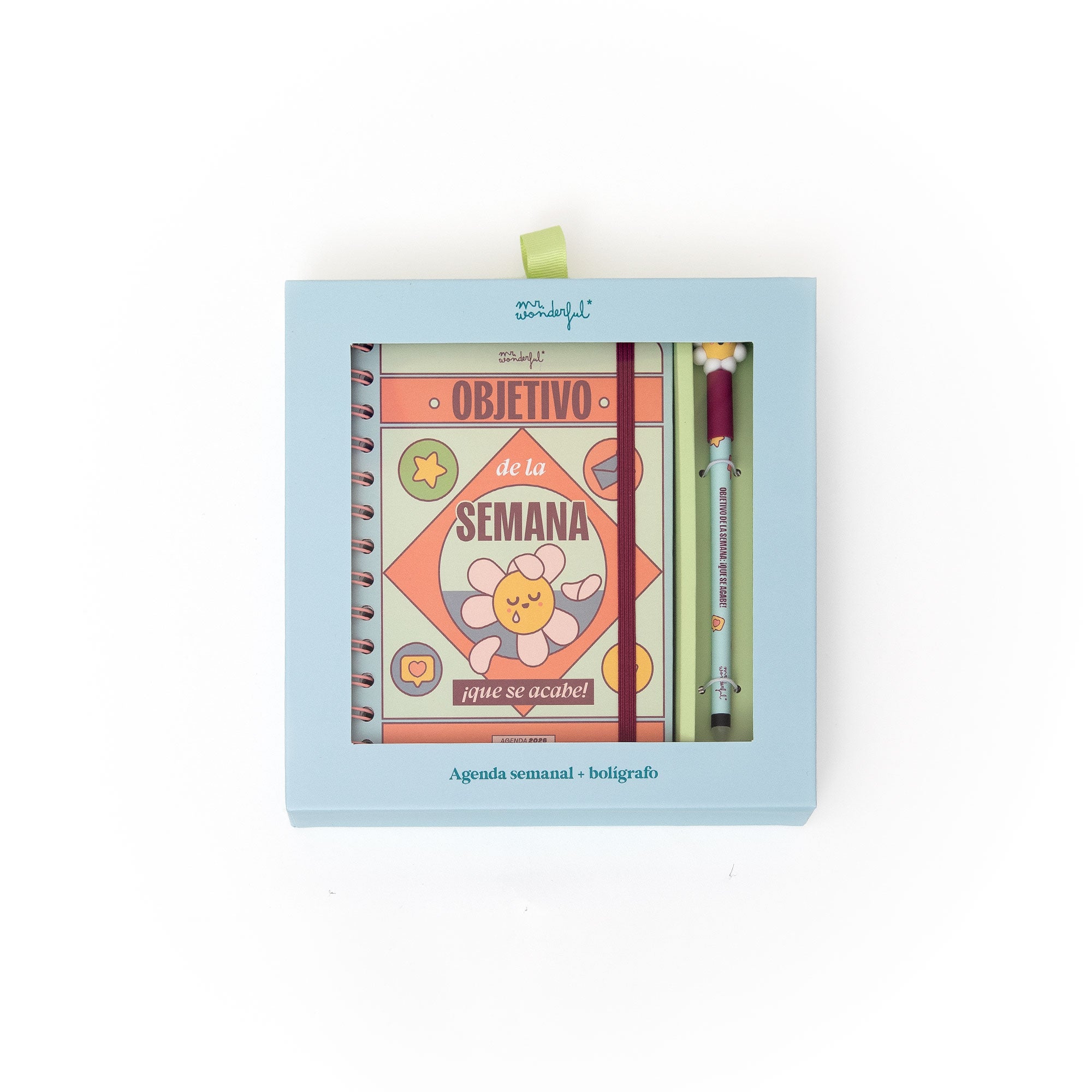 Agenda 2026 Mr. Wonderful semanal en pack de regalo con boli