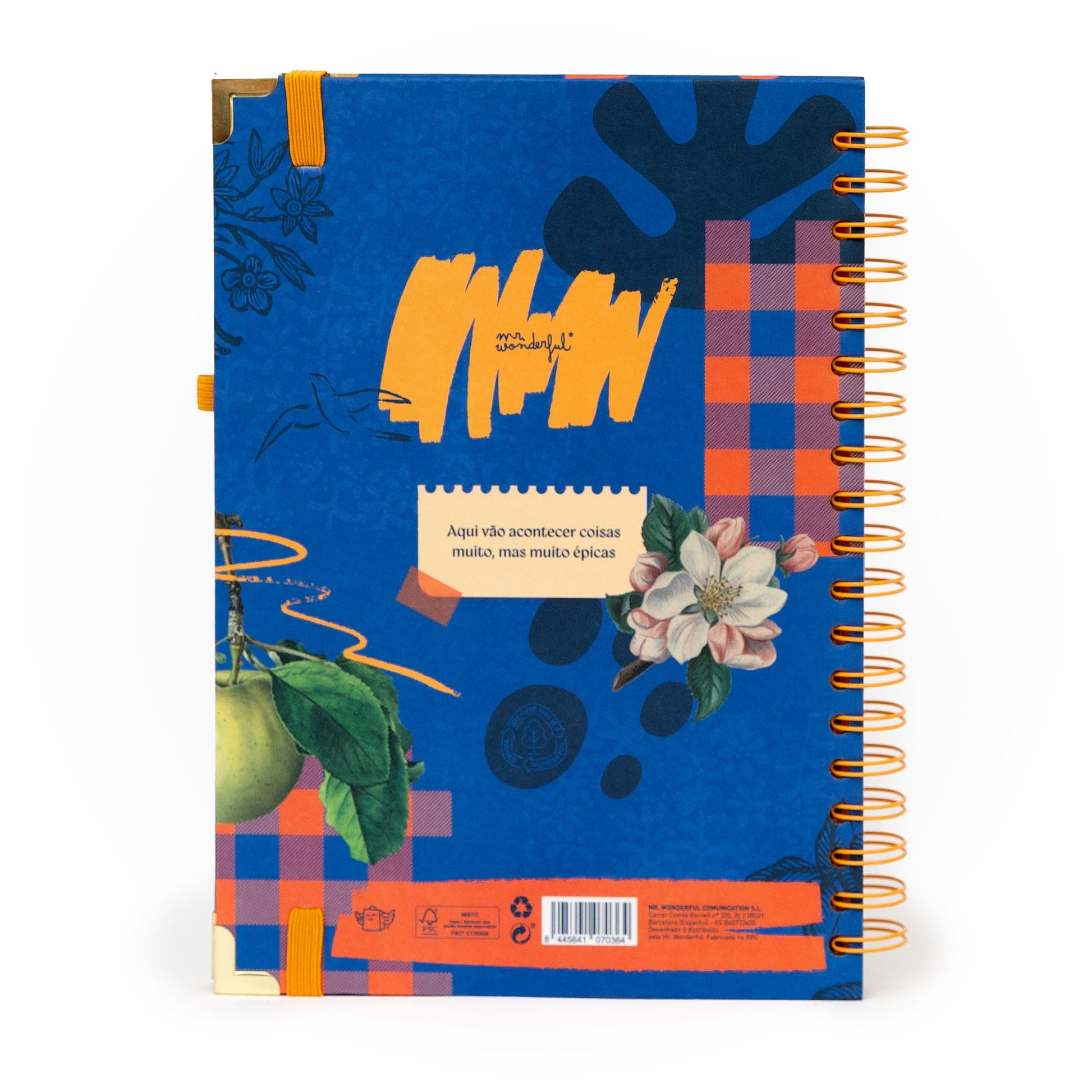 Agenda semanal 2026 Mr. Wonderful "Non-stop como estilo de vida" com caneta