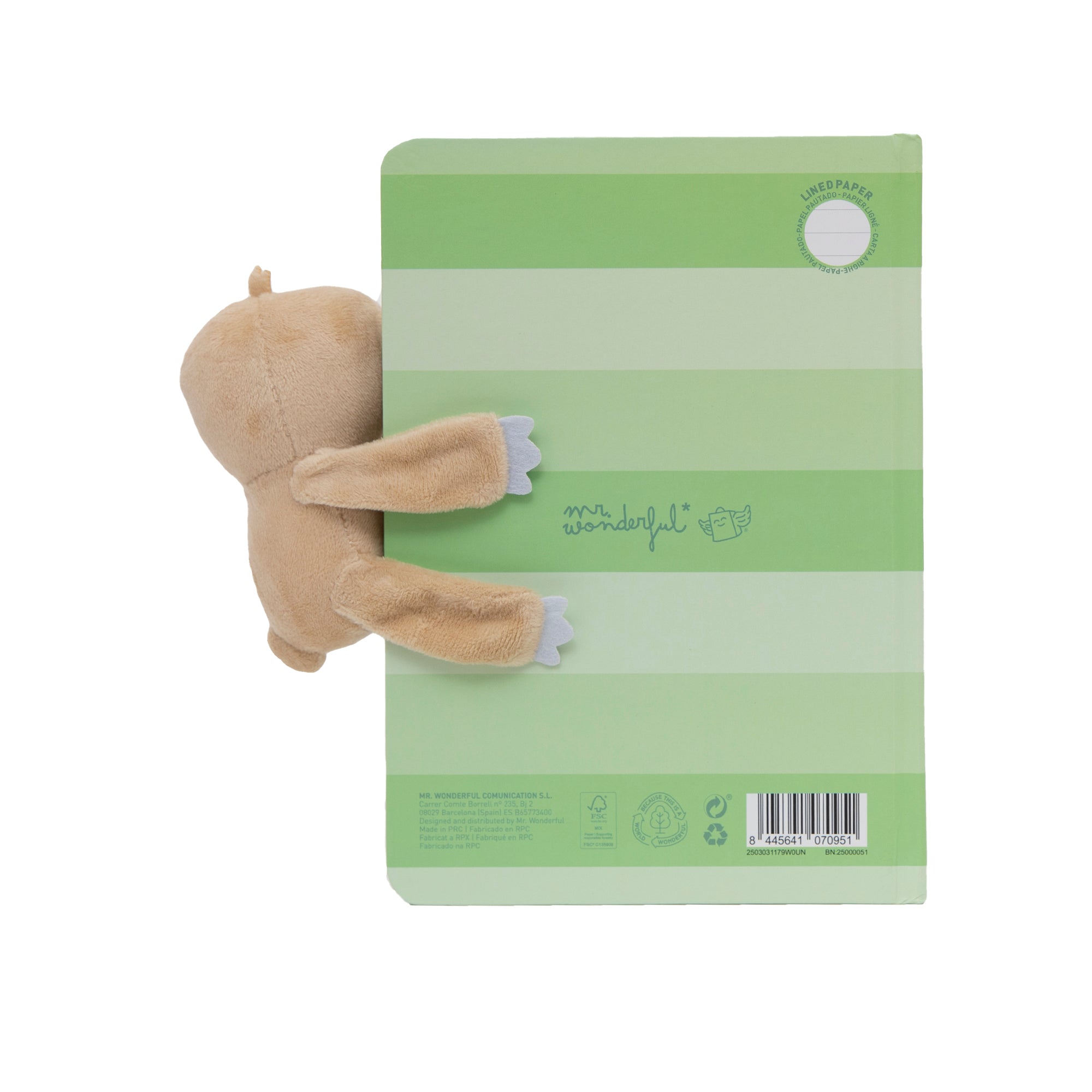 Carnet A5 avec peluche paresseux – Let’s create great things!