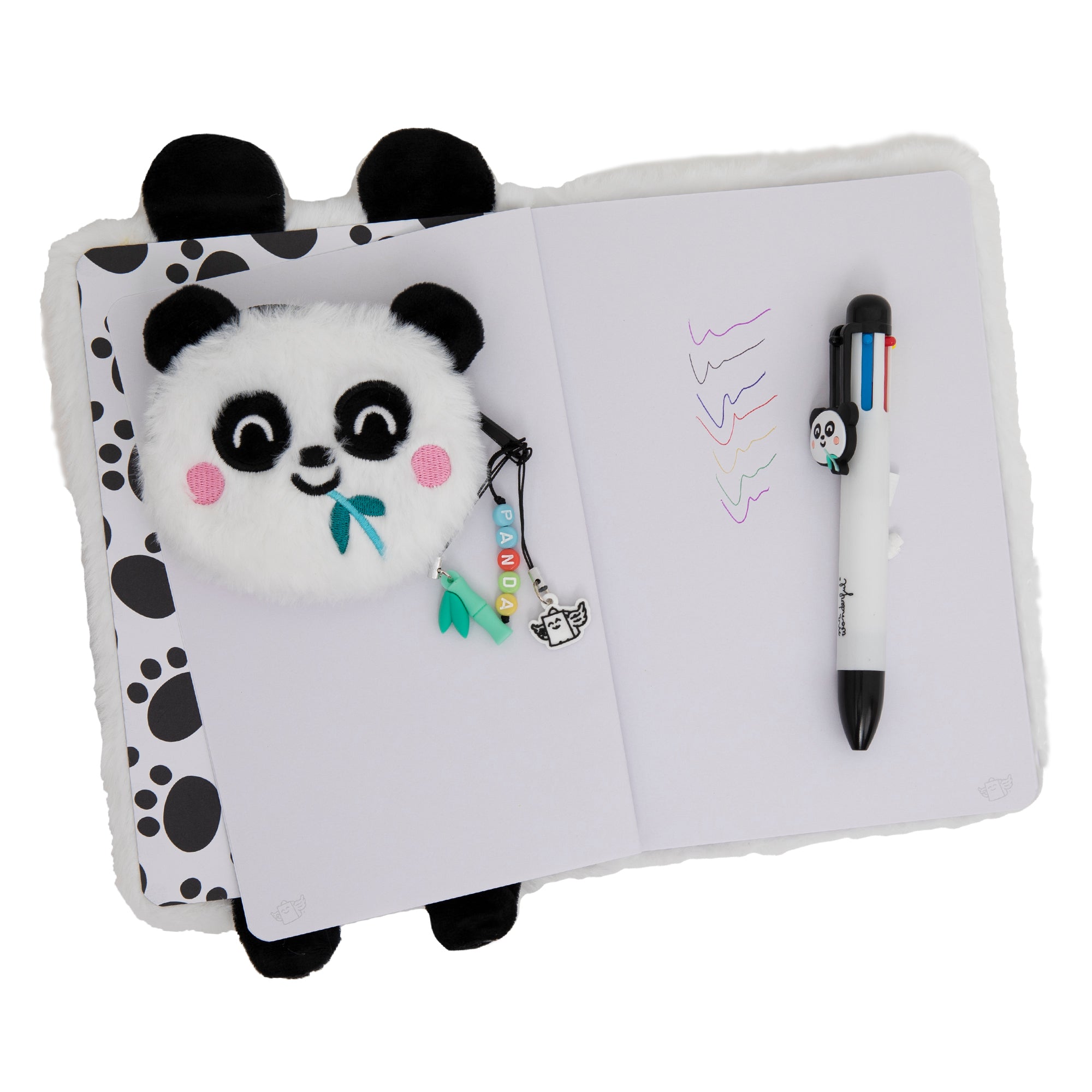 Set carnet A5 + porte-monnaie + stylo effaçable – Panda
