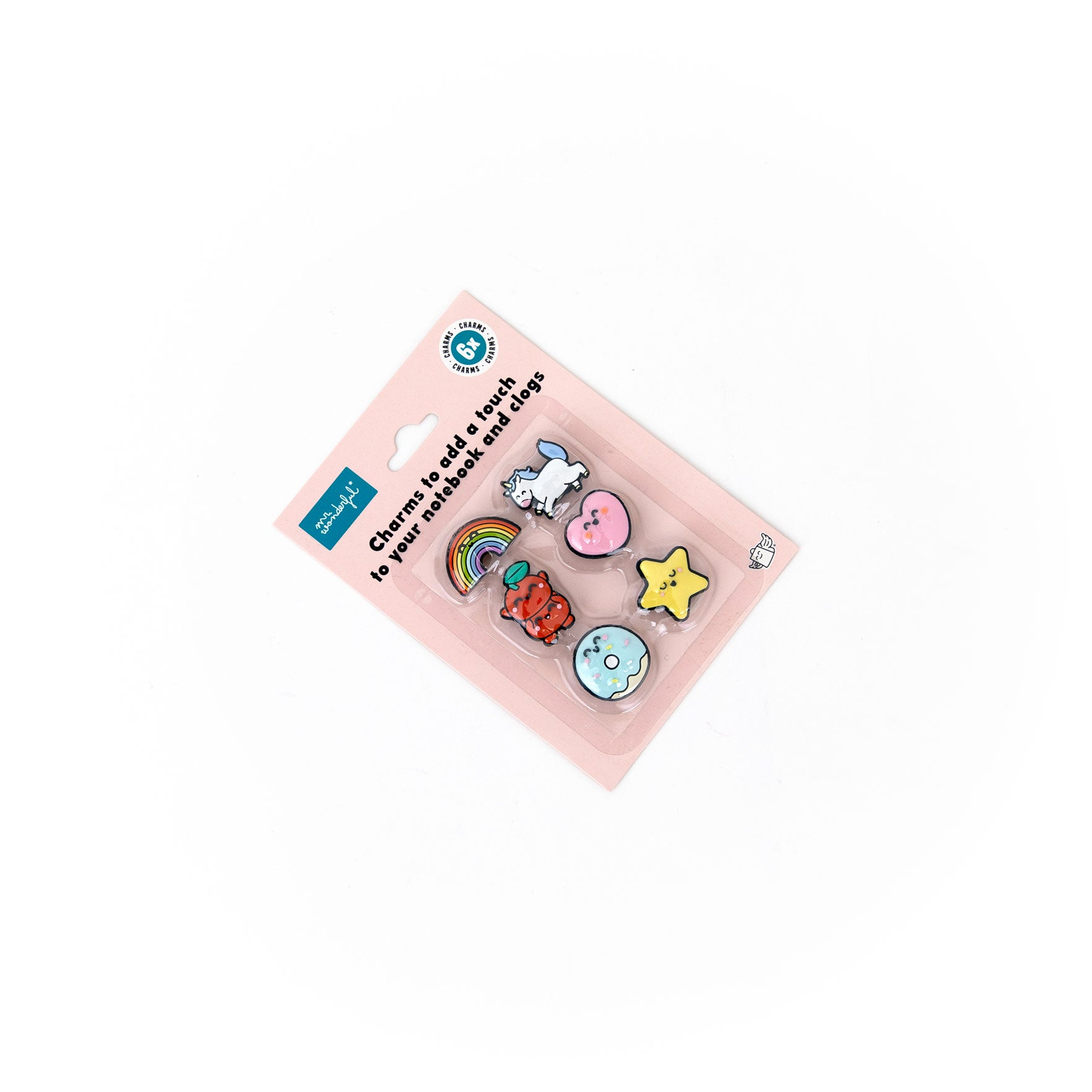 Charms – Arc-en-ciel, licorne, cœur, étoile, donut et cerises