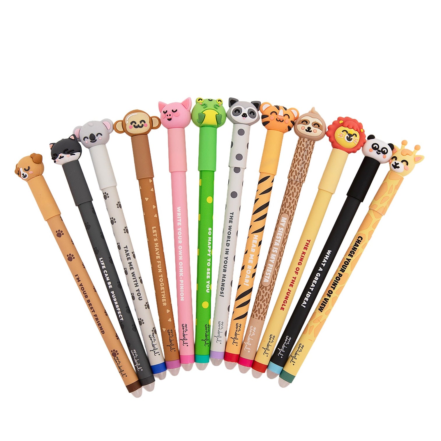 12 bolis borrables Bo-Bo Mr. Wonderful animales