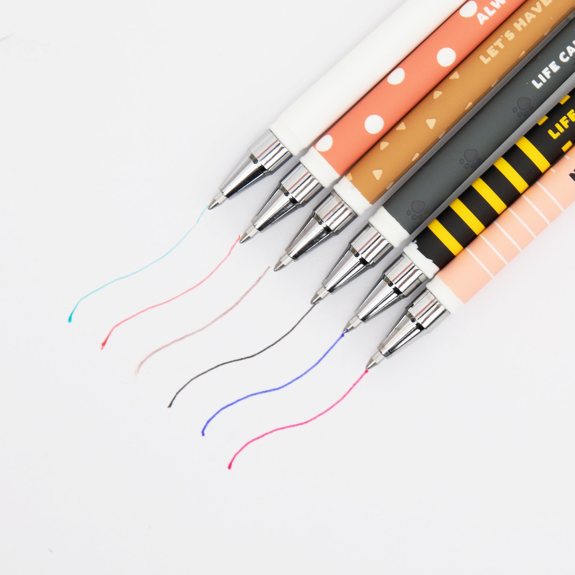 Set de 6 bolis borrables Bo-Bo + estuche de silicona Abeja