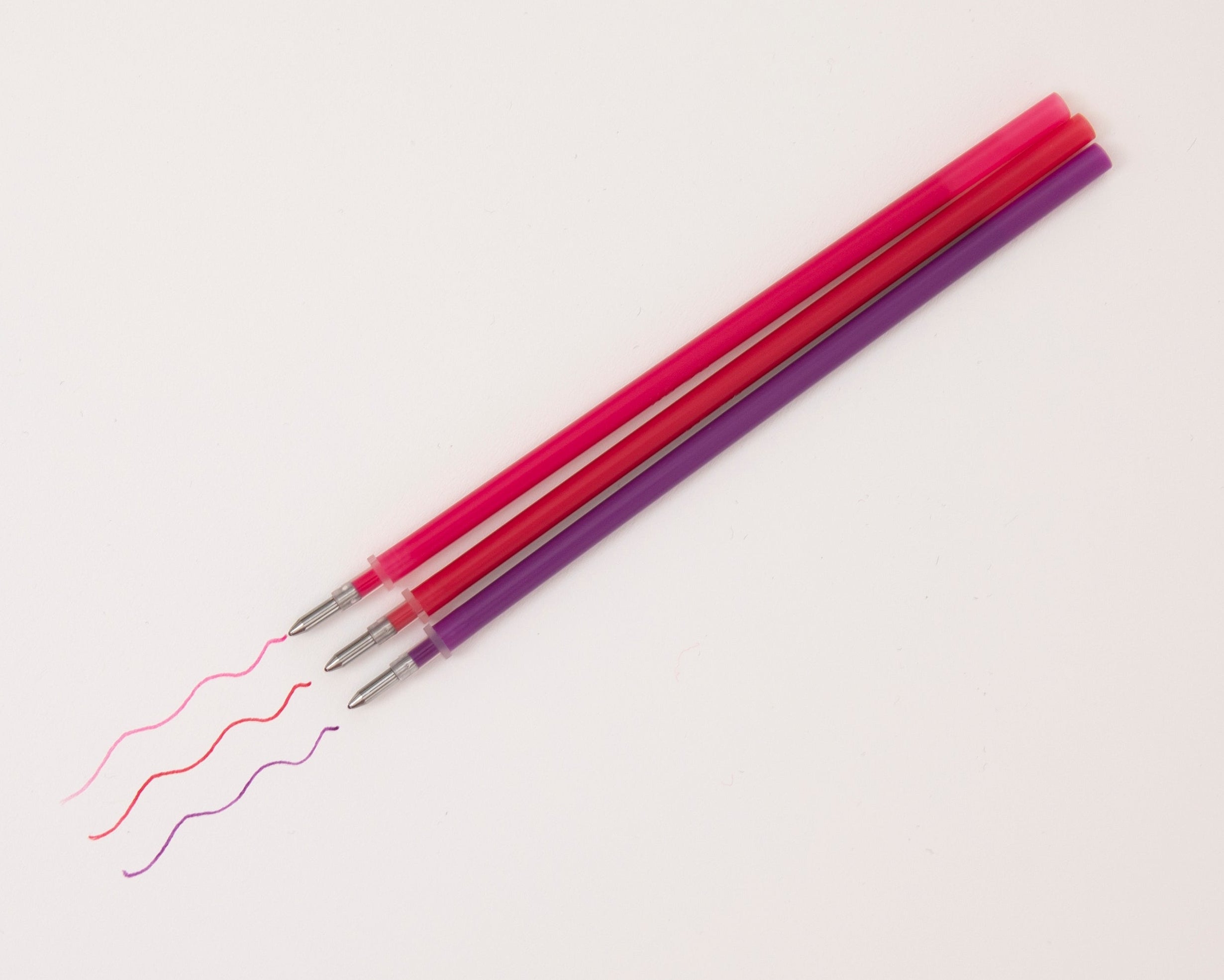 Recambios de tinta rosa, granate y lila para bolígrafos borrables Bo-Bo Mr. Wonderful