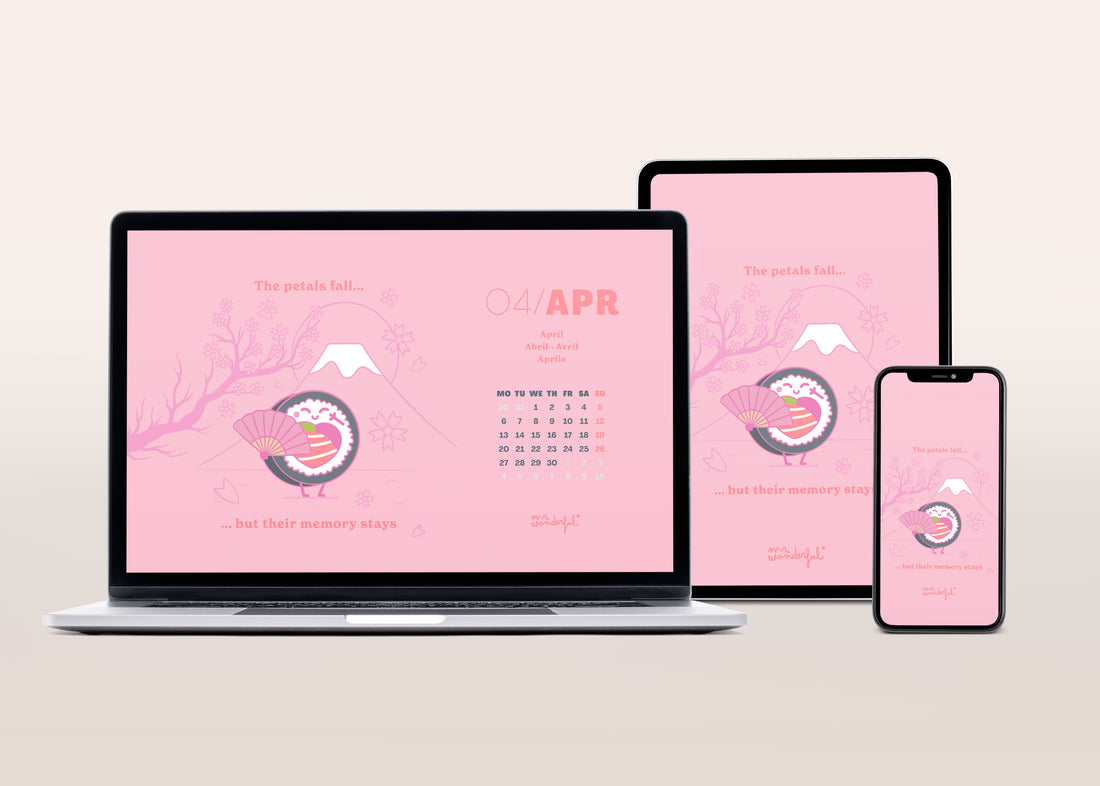 Descarga el calendario de abril de Mr. Wonderful y llena tu pantalla de buen rollo