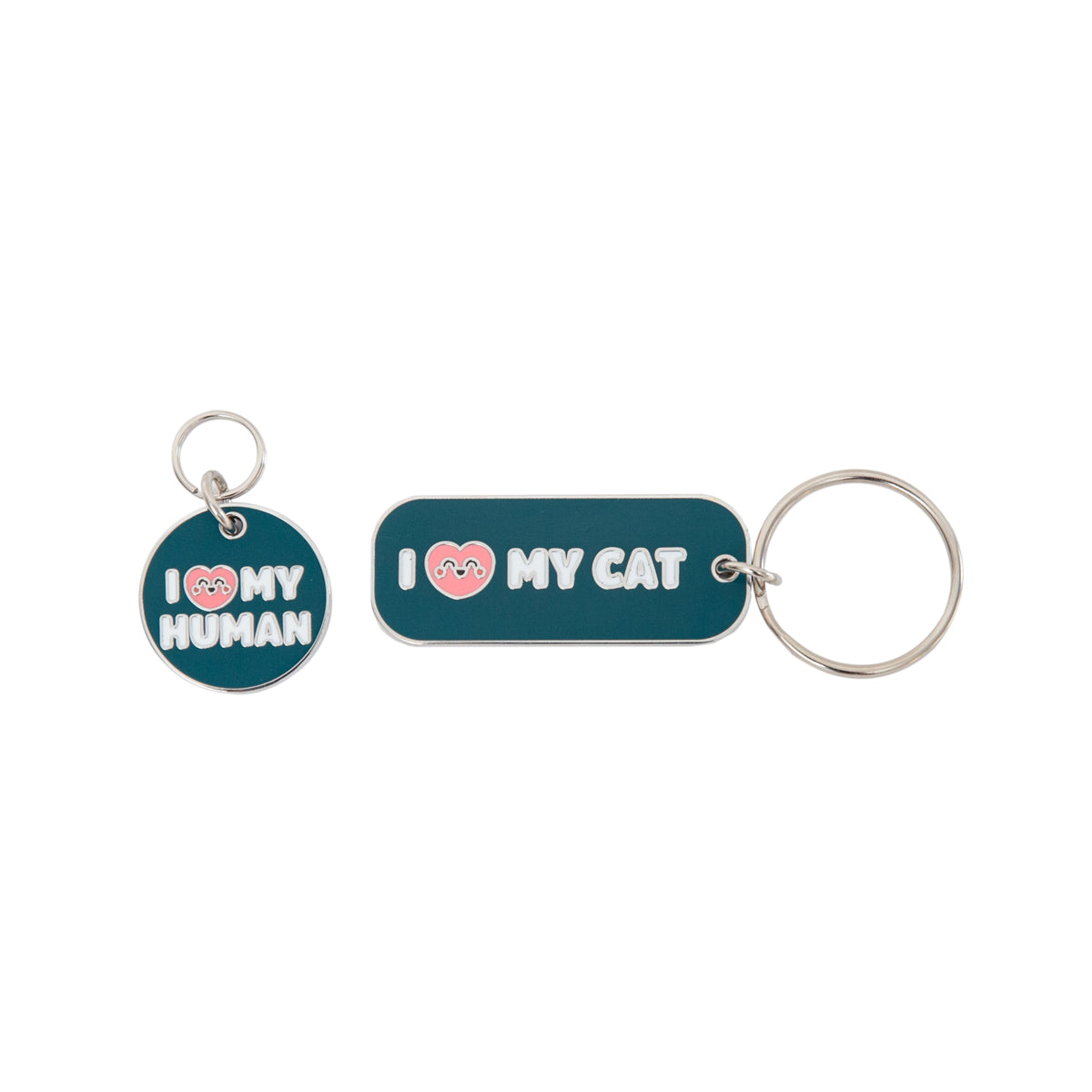 Keyring + tag set for true cat lovers