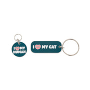 Keyring + tag set for true cat lovers