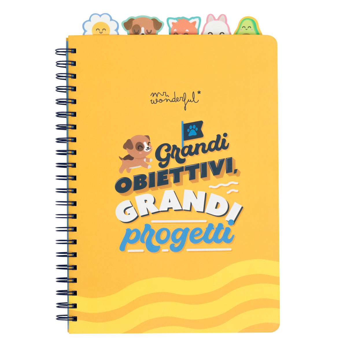 Quaderno A4 con divisori con linguetta - Grandi obiettivi, grandi progetti