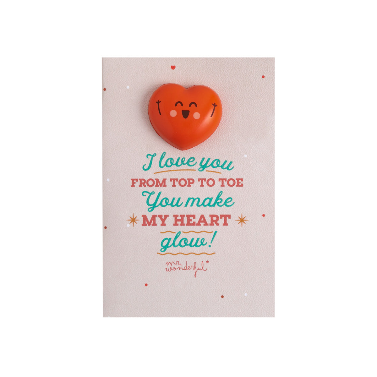 Squishy card - You make my heart glow!