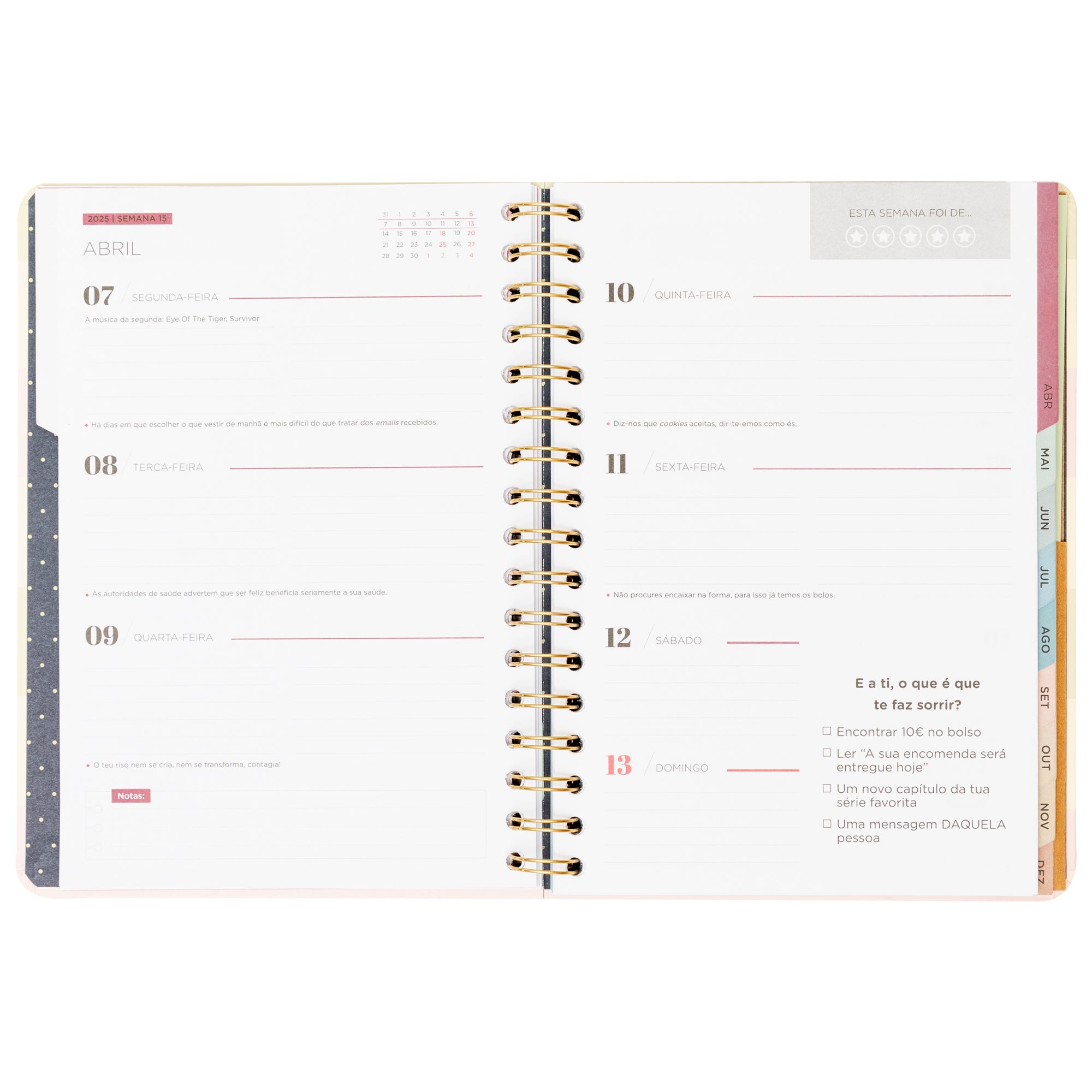 Agenda Office 2025 Semanal - Atreve-te a sonhar e prepara-te para desfrutar.