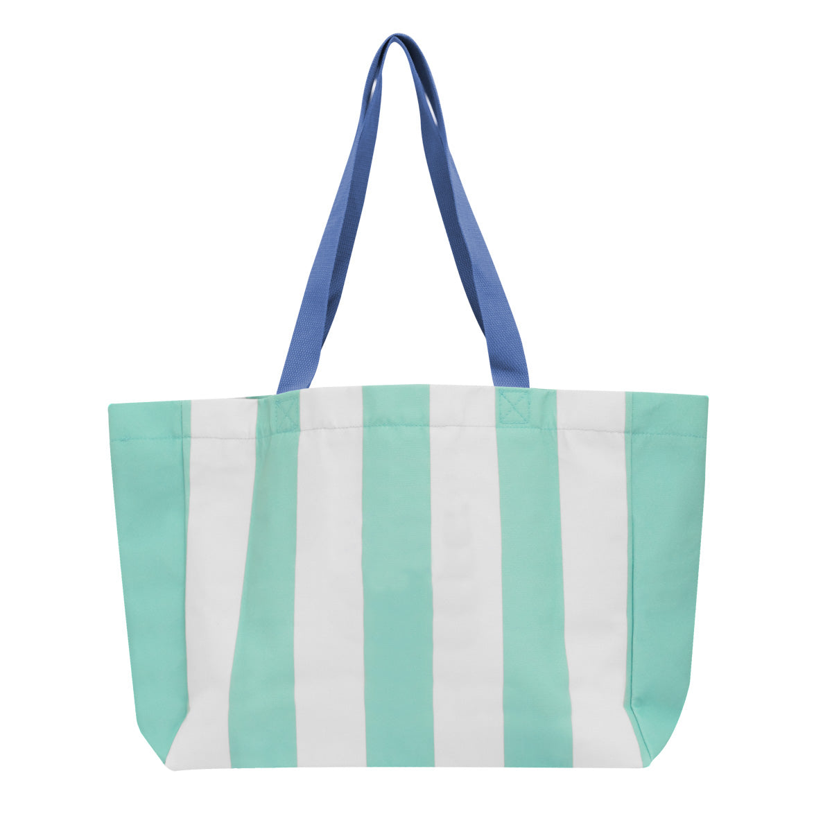 Fabric tote bag green and white - Yay! Today will be a great day!