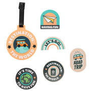 Set de identificador de maleta + pegatinas para la maleta Mr. Wonderful - Destination: the world