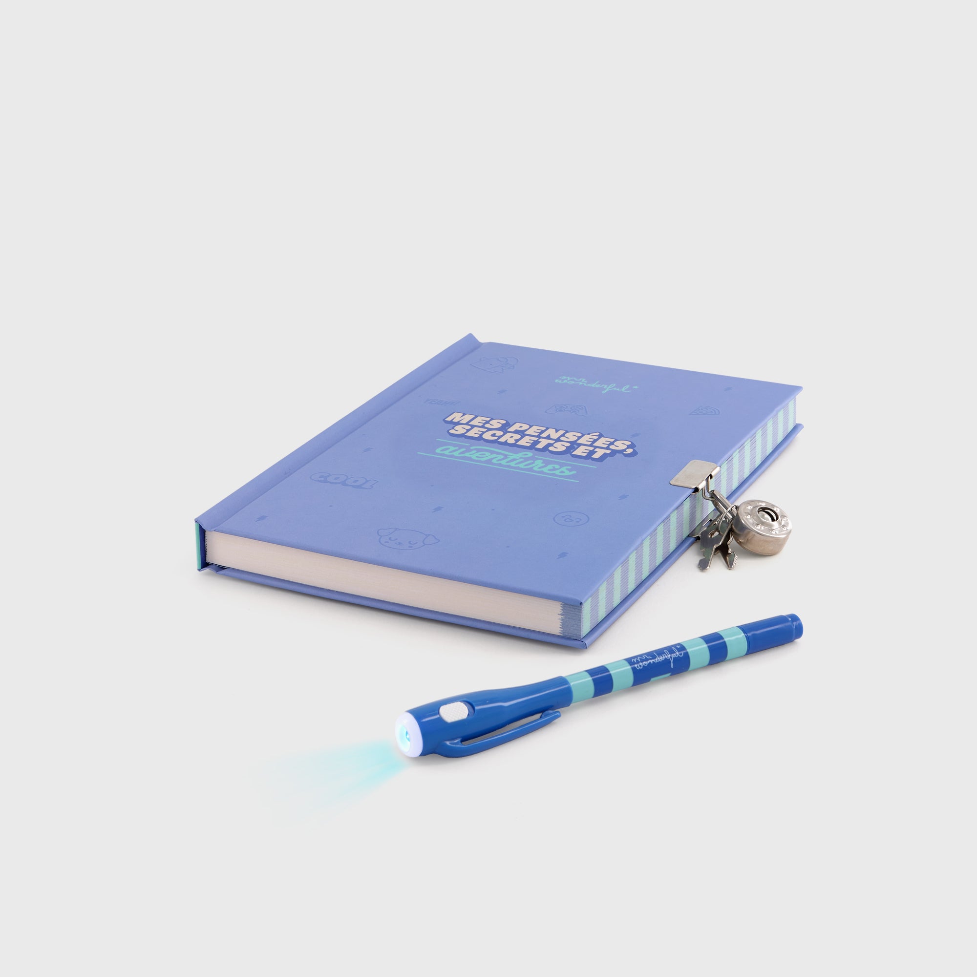 Journal intime + stylo à encre normale et invisible - Mes pensées, secrets et aventures