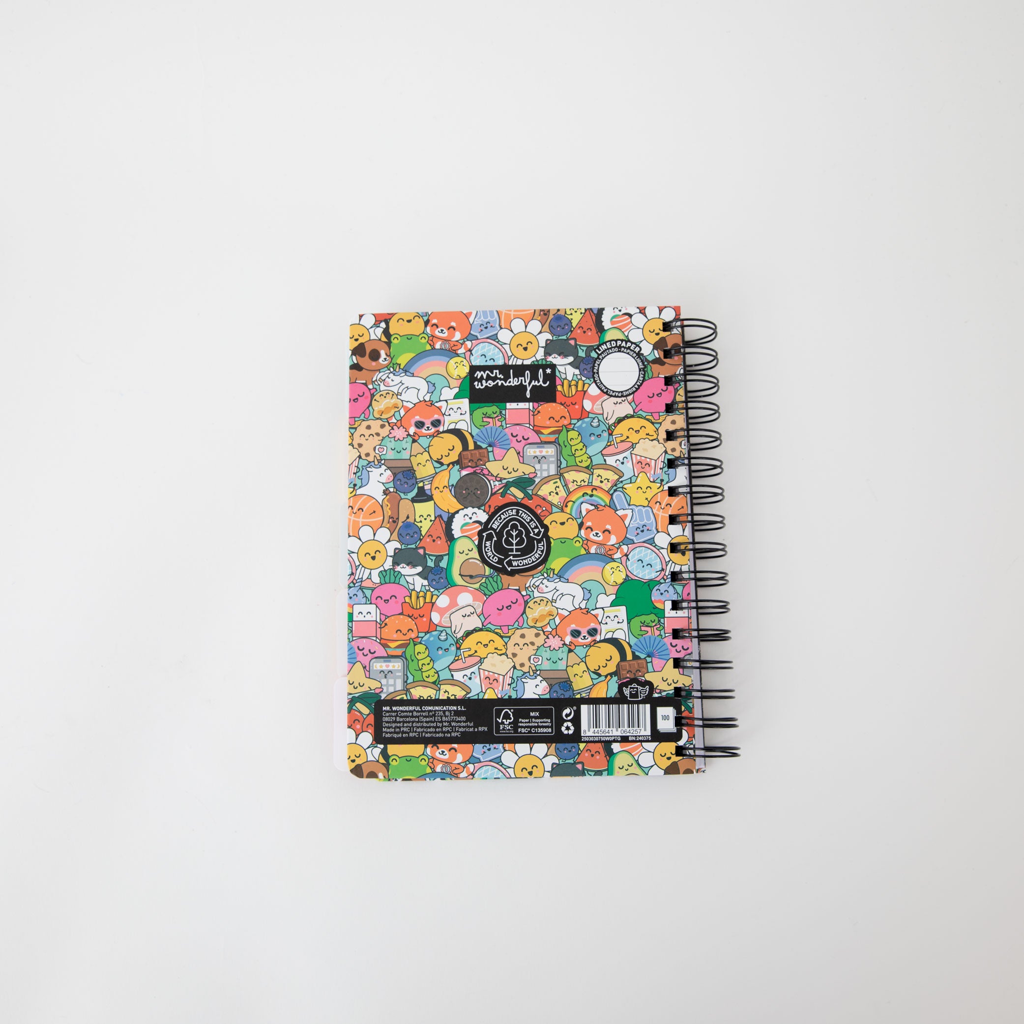 Caderno A5 com divisórias - Personagens Wonder