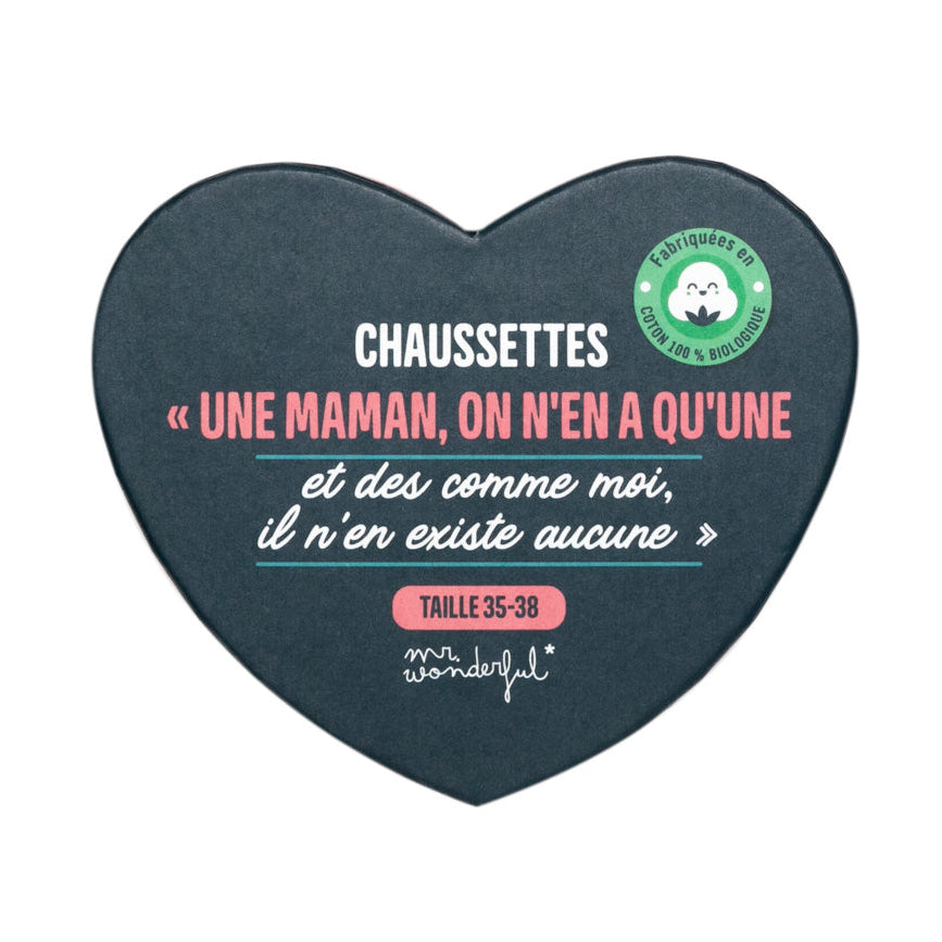Chaussettes Taille 35-38 - Une maman, on n'en a qu'une, et des comme moi, il n'en existe aucune