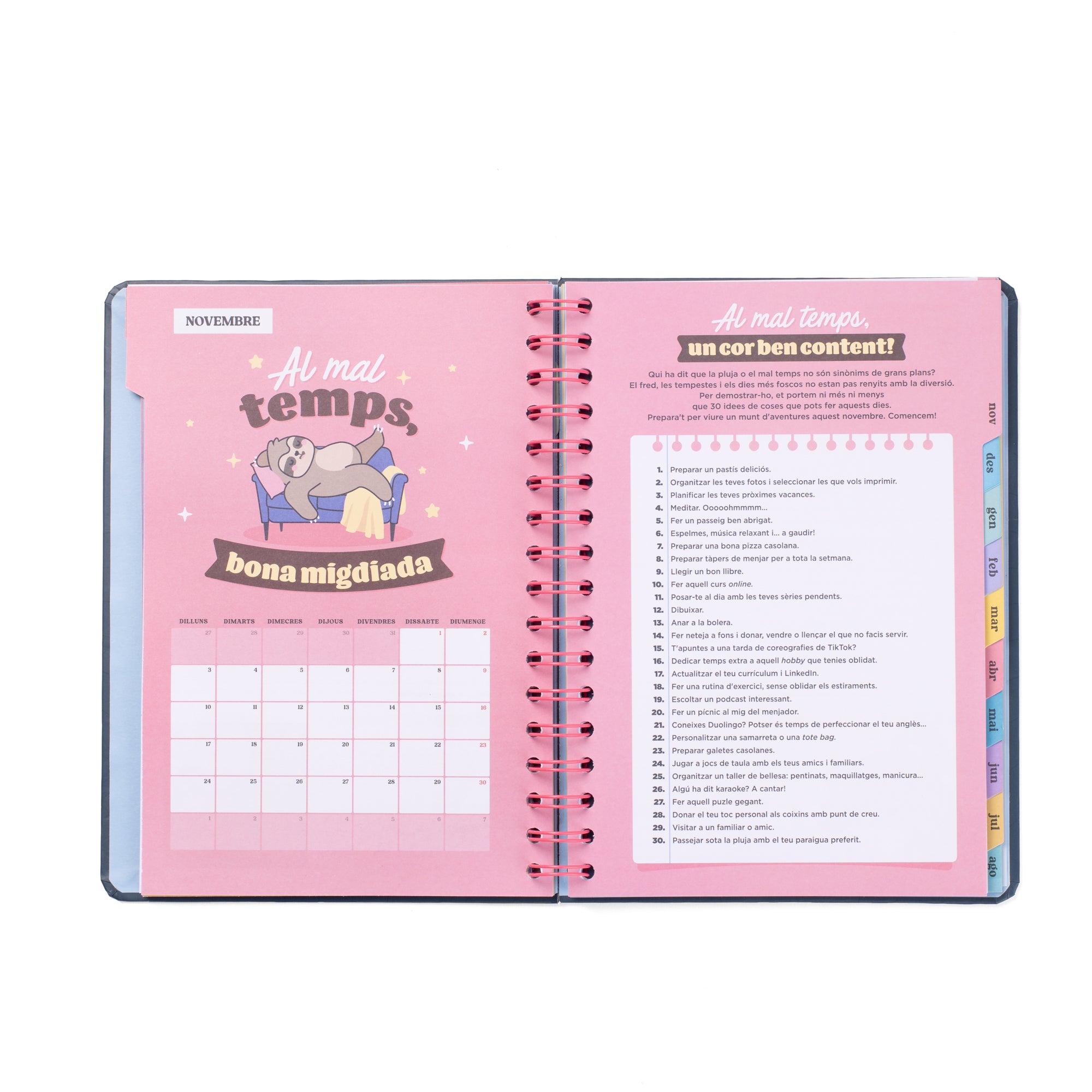 Agenda Wonder 2025-26 Setmanal - Grans plans, il·lusions i bones vibracions