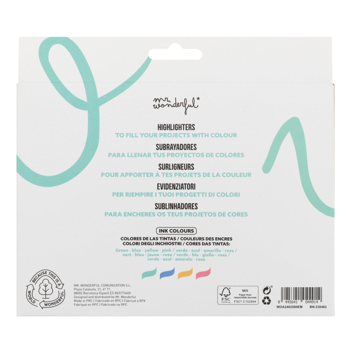 Set of 4 highlighters - It’s a good day to have fun