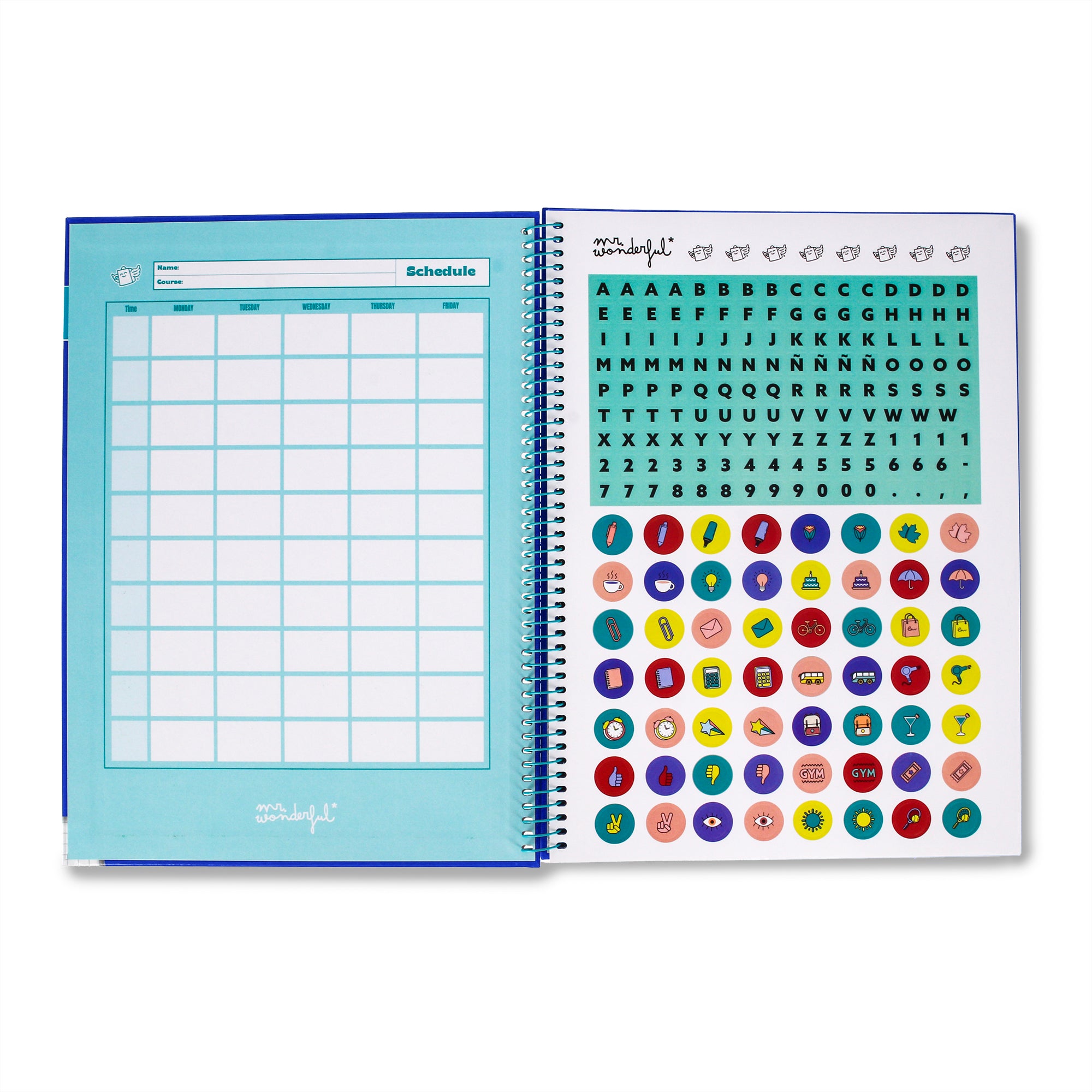 Libreta A4 azul 80 sheets - Grid paper and micro-perforated