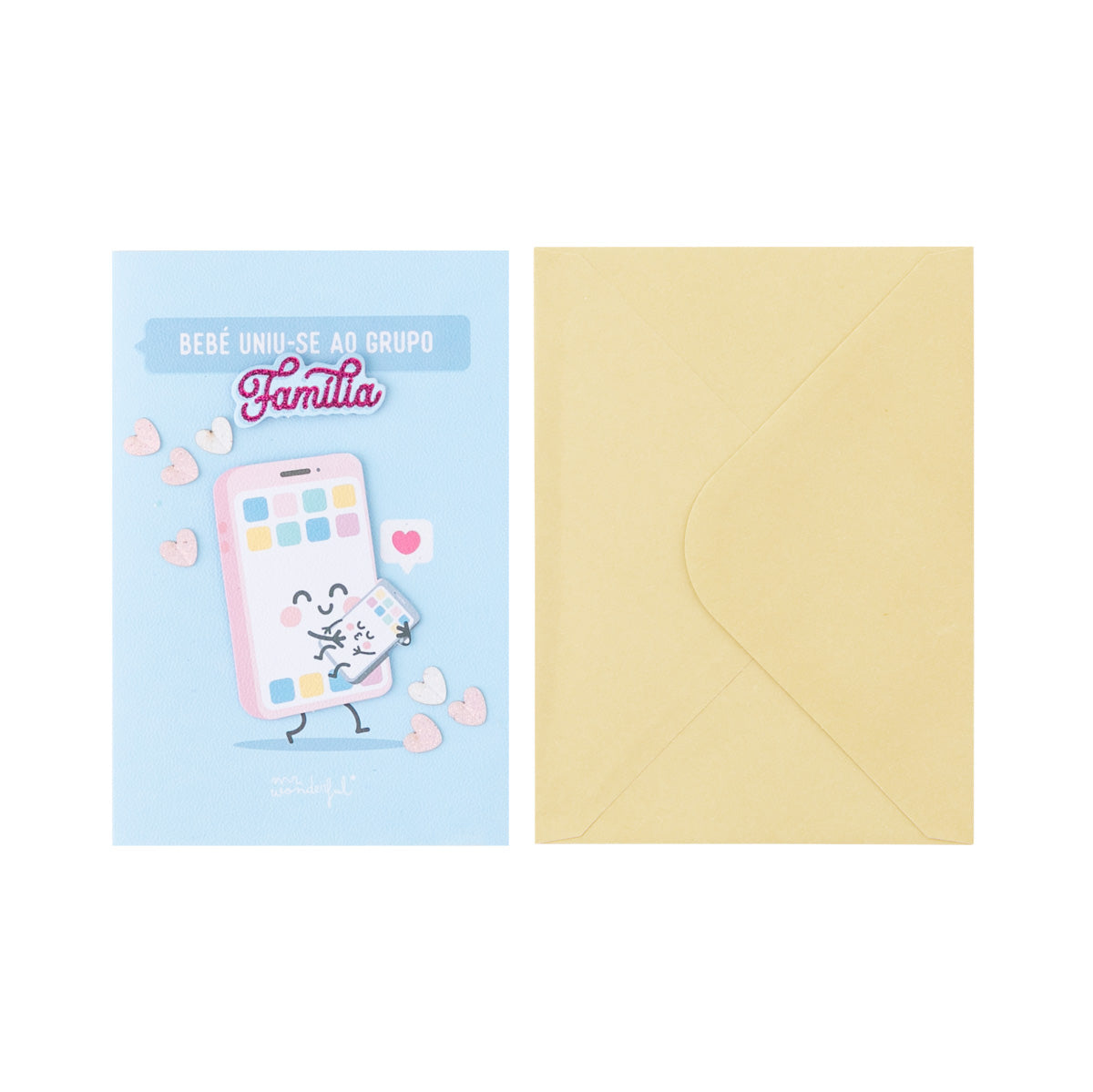 Postal - Bebé uniu-se ao grupo Família